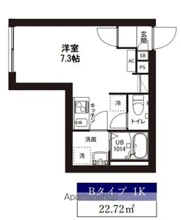 レピュア曙橋駅前レジデンス【1階】の間取り