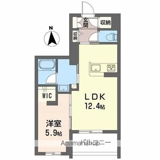 コンフォーザ虎丸【4階】の間取り