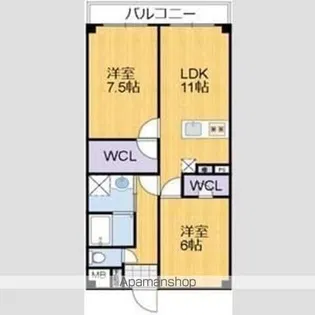 ジョイタウン【102号室】の間取り