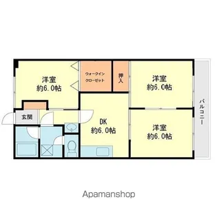 オリエンタルハイツ【4階】の間取り