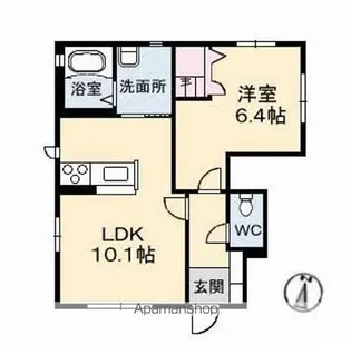 シャン・フルーレ【1階】の間取り