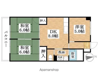 グランメゾン金城【1階】の間取り