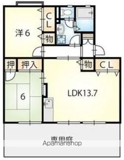ヤマイチPLAZA セジュール弐番館【112号室】の間取り