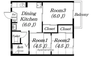 フレグランスフジノ【201号室】の間取り