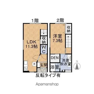 シャローム町屋【102号室】の間取り