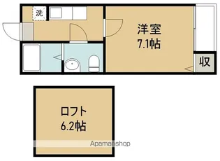 エンルート東仙台【202号室】の間取り