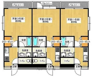 ピアコーポラス七隈【2階】の間取り