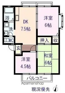 サンヒルズB【2階】の間取り