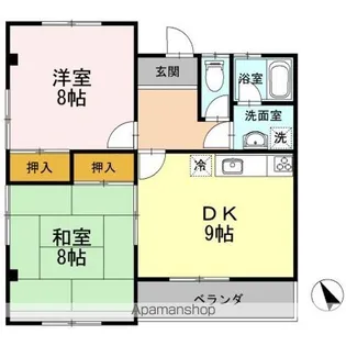 セラヴィ【2階西号室】の間取り