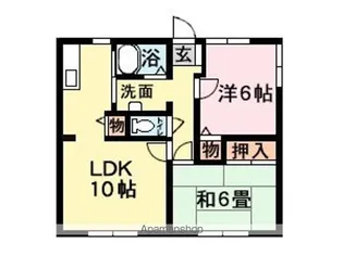 ドリーム八木山【101号室】の間取り