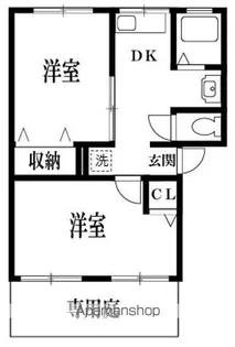 シティハイム ペブルB【1階】の間取り