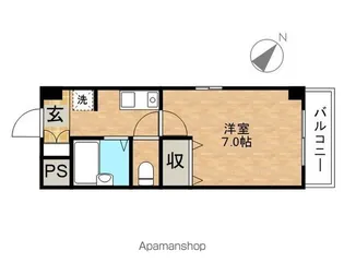 ヒラソール【407号室】の間取り