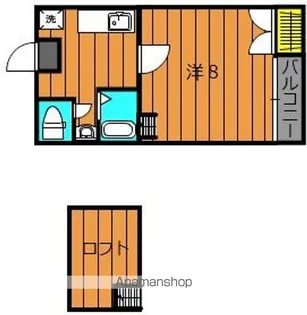 さわらびハイツ【202号室】の間取り