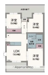 エクセルシオール【1階】の間取り