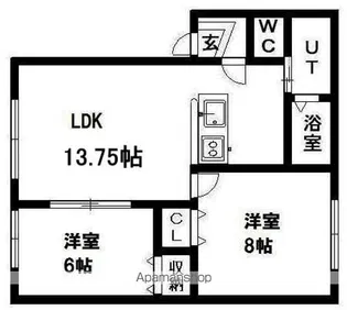 リエート美幸TRE【202号室】の間取り