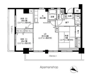ポートヴィラ AK【3階】の間取り