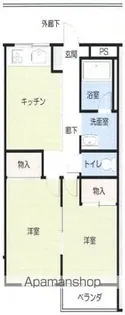 シャトレー新町【1階】の間取り