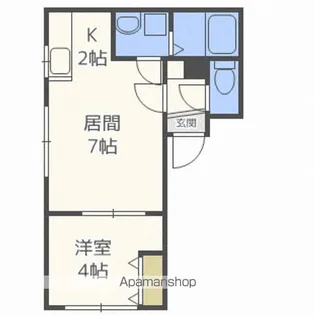STARPASS北1条【401号室】の間取り
