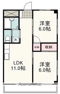 カメヤマ第二ビル【303号室】の間取り