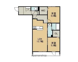 CLARIS SUMIYOSHI B【105号室】の間取り