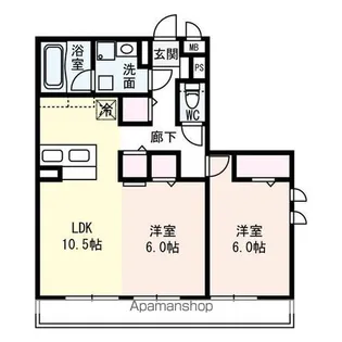 滋賀県栗東市目川【アパート】の間取り