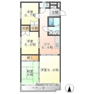 ベルパレス【2階】の間取り