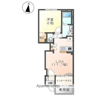 さくら【105号室】の間取り