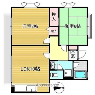 ロイヤルヒルB【1階】の間取り