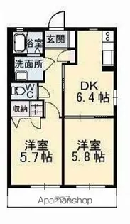 メゾン・アンジュ B棟【1階】の間取り