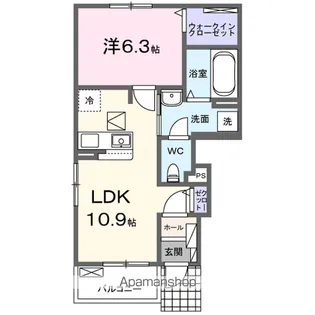 ガーデナーズ サン【1階】の間取り
