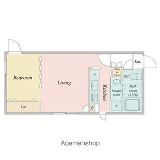 ポラスト洗足【1階】の間取り