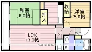 第二大越ビル【6階】の間取り