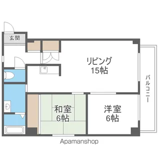 リーヴ旭山【401号室】の間取り