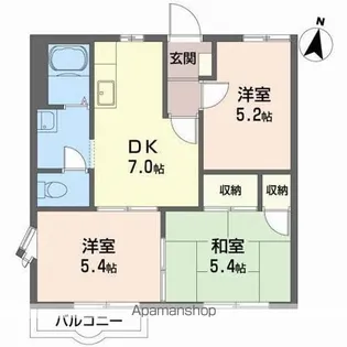 ビューラー美つ坦A【101号室】の間取り