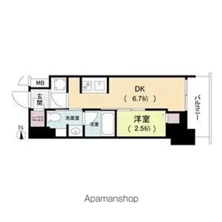 ルネフラッツ松屋町駅前【7階】の間取り