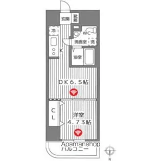 サンレムート,江坂1ST【505号室】の間取り
