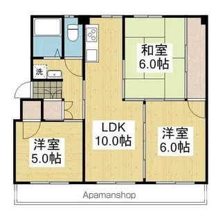 メゾン久米3号棟【.334号室】の間取り