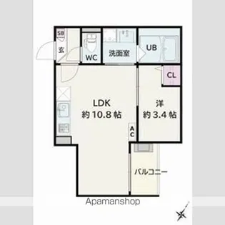 Jack shinsakaeⅠ【1階】の間取り