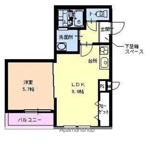 フジパレス中之島サウス【205号室】の間取り