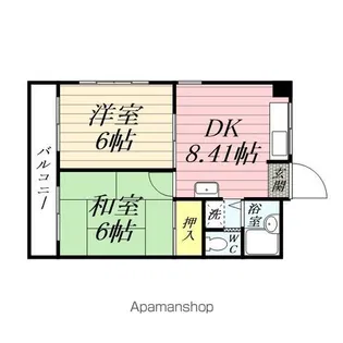 盛清ビル【201号室】の間取り