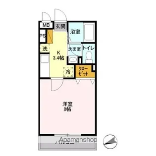番匠参番館【1階】の間取り