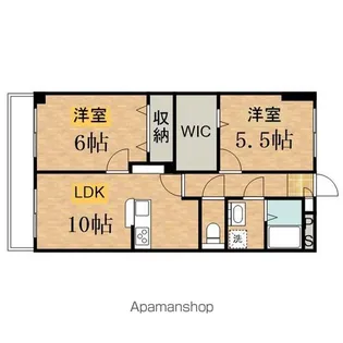 スカイパレス北野【4階】の間取り