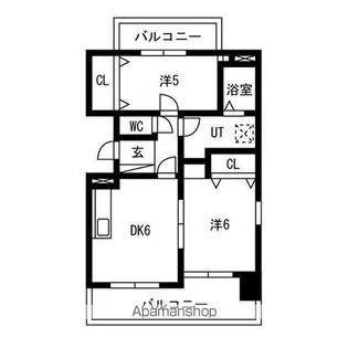 グランディ城見Ⅰ【2階】の間取り