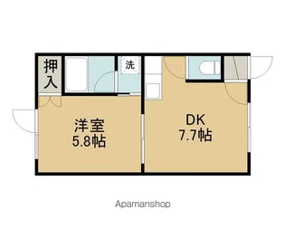 ロイヤルハイム船見B【101号室】の間取り