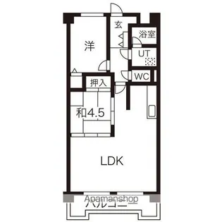 グランドハイリス上社【1E号室】の間取り