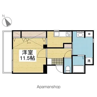 メープルコート【201.号室】の間取り