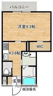 (仮)塩冶町アパート【1階】の間取り