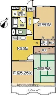 ランバーパート7【301号室】の間取り