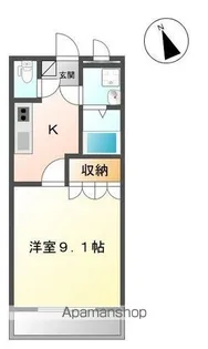 フェリチェ【107号室】の間取り