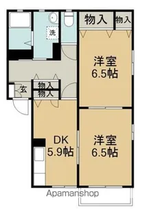 メゾンディアスD棟【1階】の間取り